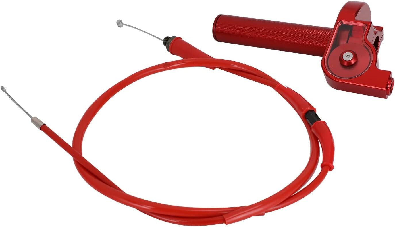 CNC Aluminum 7/8" Quick Twist Motorcycle Throttle - Includes Cable & Grips