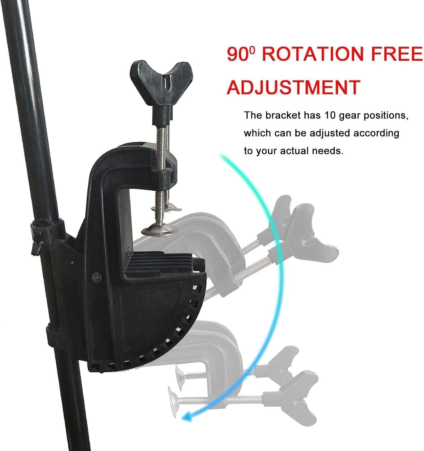 Lightweight Nylon Trolling Motor Mount - Fits 1 1/8" Shafts with Easy Install