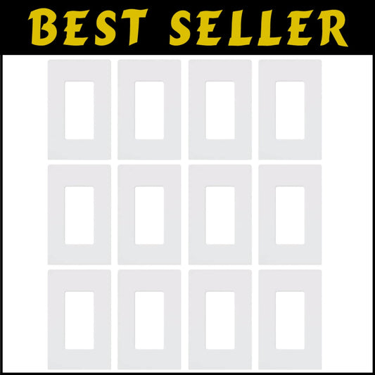 Oversized Screwless Wallplate for Decorator Switches - 12 Pack, Easy Install