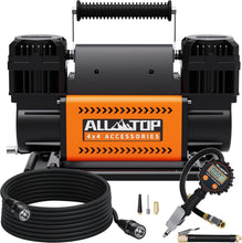 Load image into Gallery viewer, Compact Dual Cylinder Tire Inflator with Digital Gauge - 12V Heavy Duty Pump