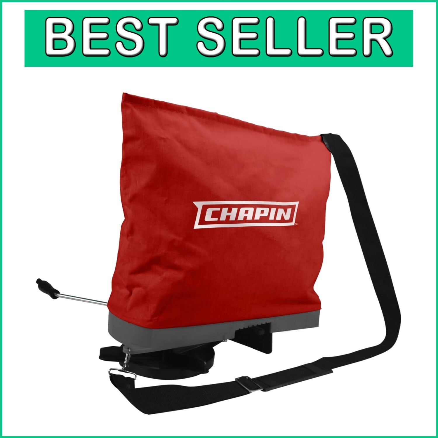 Chapin 25 lb Heavy Duty Waterproof Seed Spreader with Adjustable Shoulder Strap