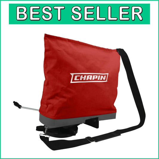 Chapin 25 lb Heavy Duty Waterproof Seed Spreader with Adjustable Shoulder Strap