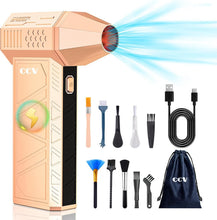 Load image into Gallery viewer, Gold Compressed Air Blower - Lightweight 3-Gear Electric Duster for PC Cleaning