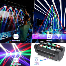 Load image into Gallery viewer, Sound Activated 8x3W RGBW Moving Head Light - Ideal for Parties, Weddings, Clubs