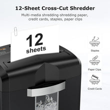 Load image into Gallery viewer, Heavy Duty 12-Sheet Cross-Cut Shredder with 20-Minute Run Time - P-4 Security