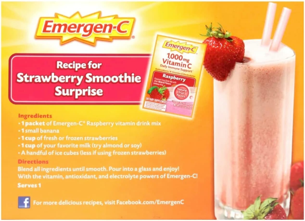 Refreshing Tangerine Drink Mix with 1000mg Vitamin C & B Vitamins - 90 Servings