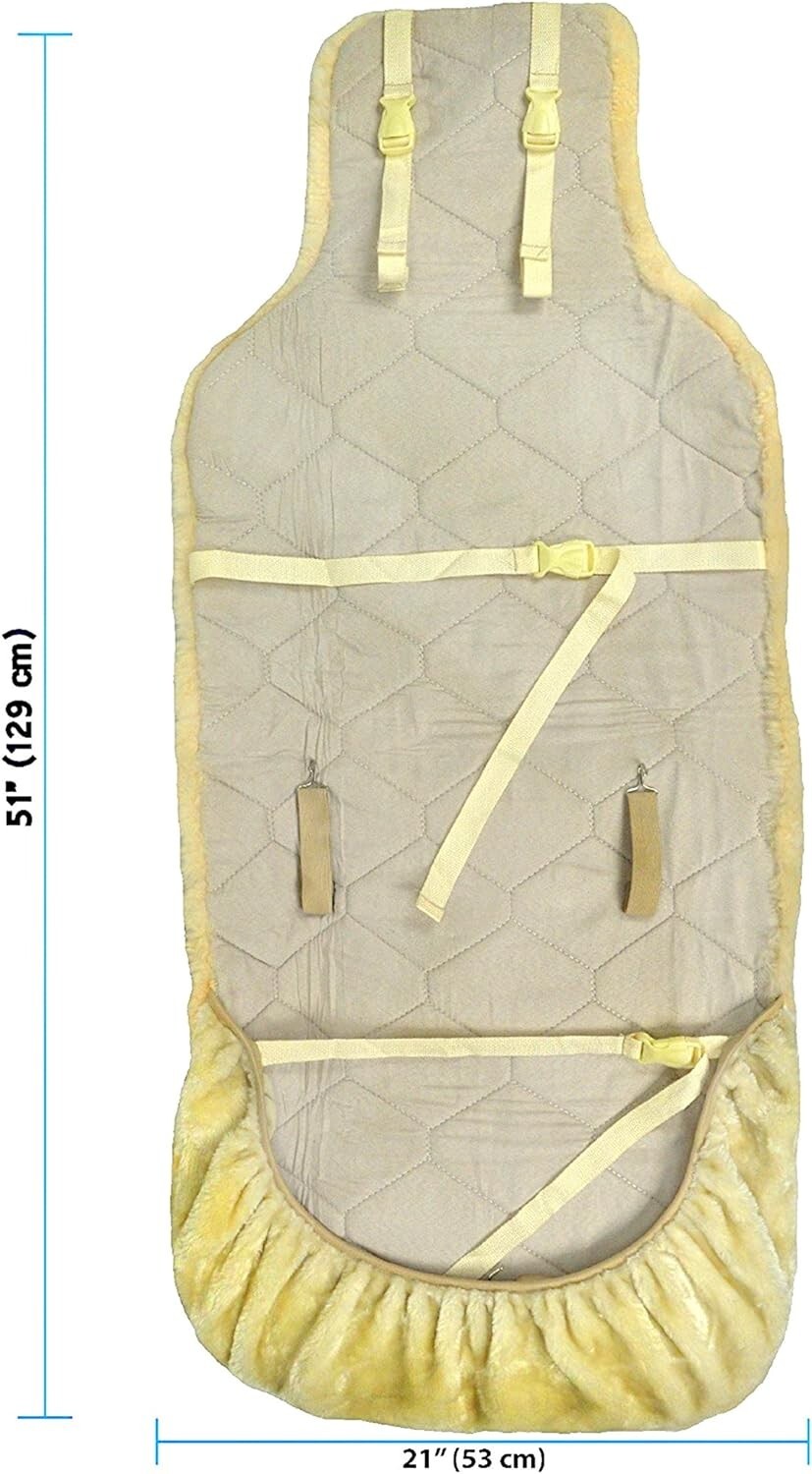 Ultra-Dense Sheepskin Seat Cover with Slip-Resistant Backing - Luxury Comfort