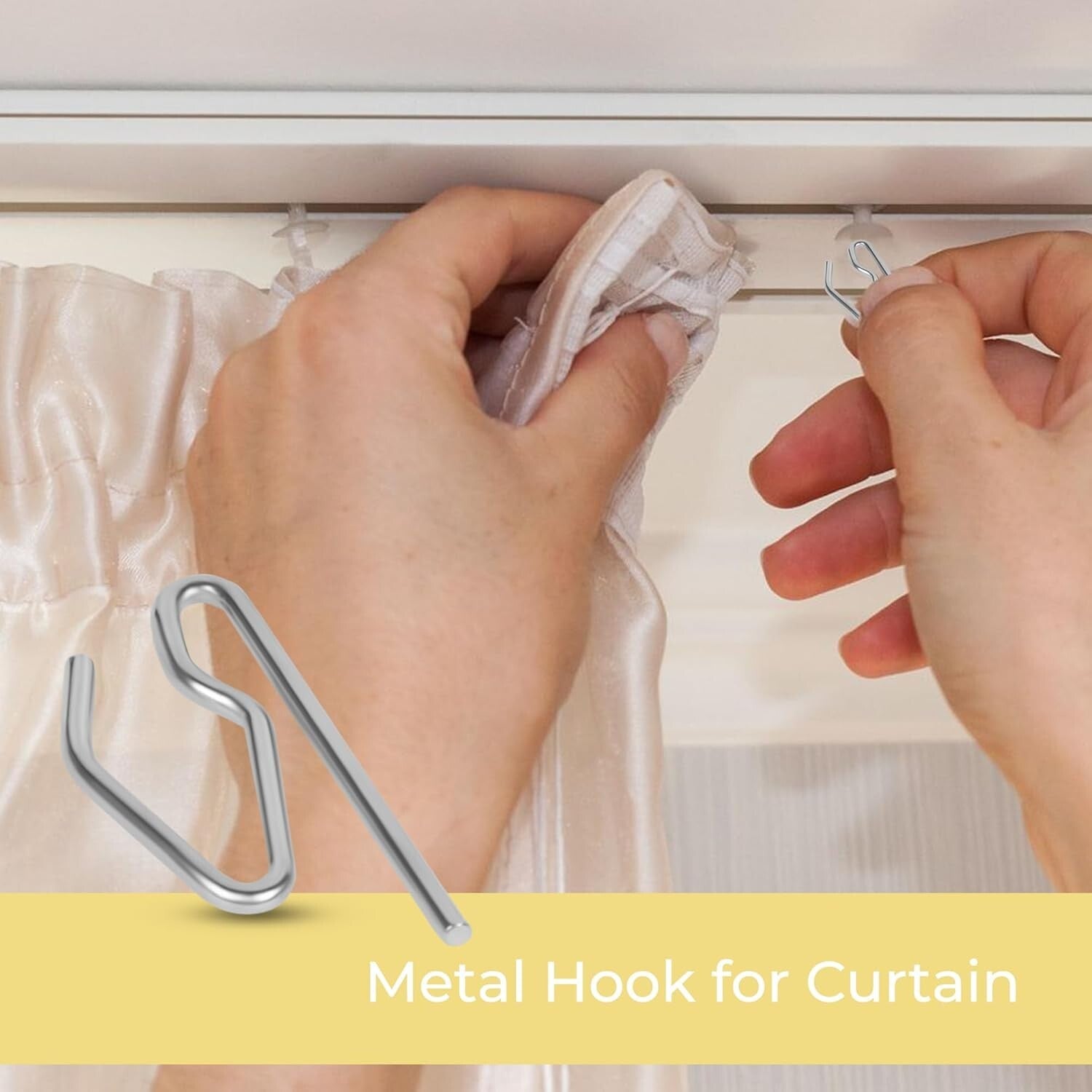 High-Quality Silver Mild Steel Curtain Hooks - 200 Pieces for Perfect Hanging