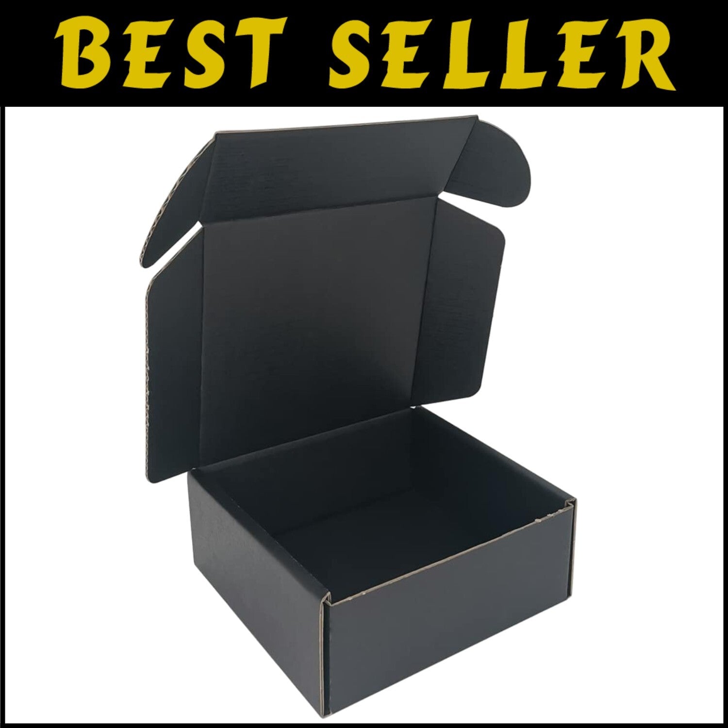 Eco-Friendly 400 Count 5x5x2'' Black Cardboard Mailers - Lightweight & Durable