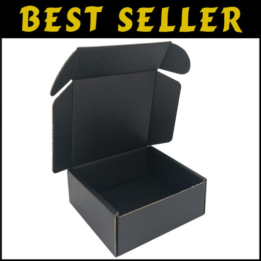 Eco-Friendly 400 Count 5x5x2'' Black Cardboard Mailers - Lightweight & Durable