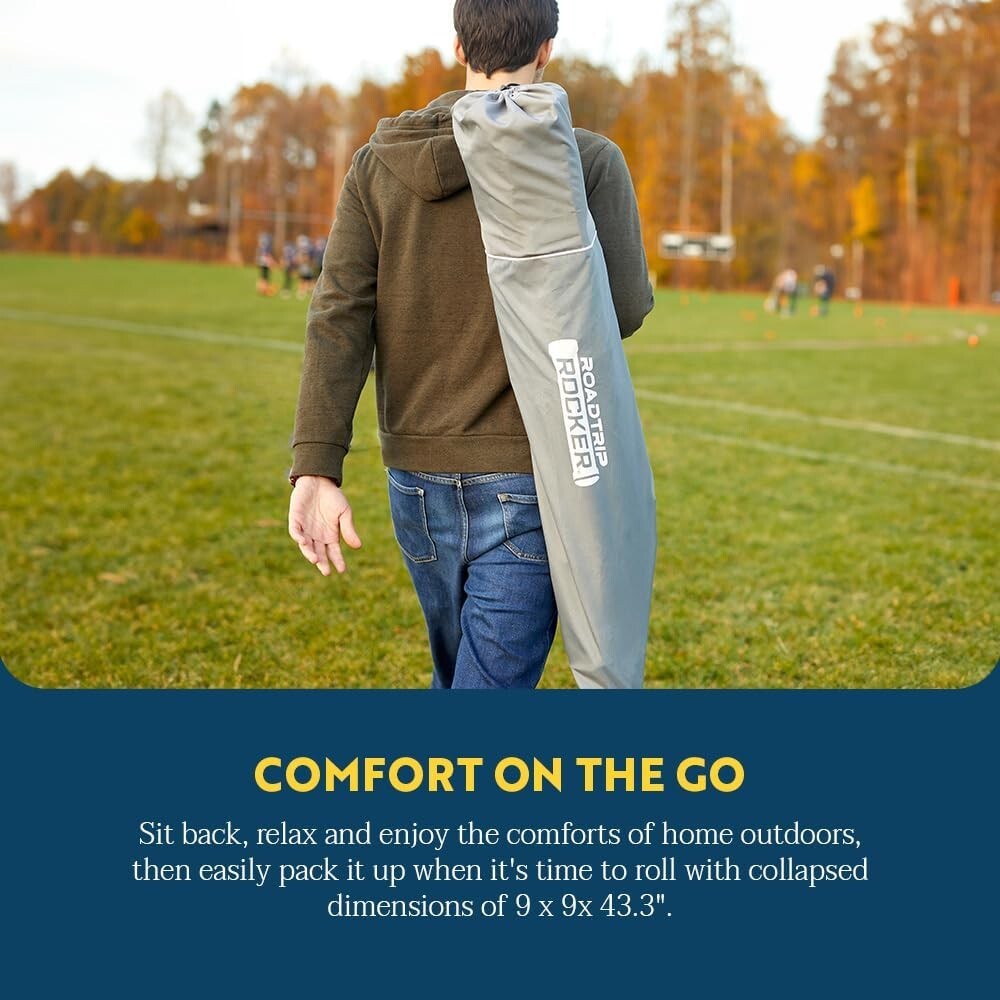 Lightweight RoadTrip Rocker Chair with Built-in Cupholder & Comfortable Backrest