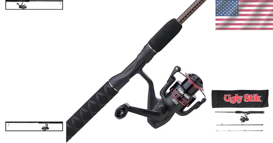 Premium 7' GX2 Spinning Fishing Combo with Clear Tip & Travel Bag