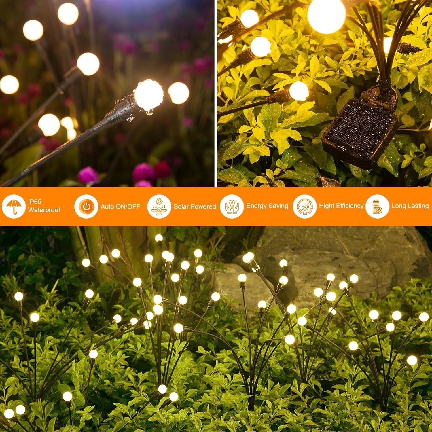 Waterproof Solar Firefly Lights – 12-Pack LED Garden Decor for All Occasions