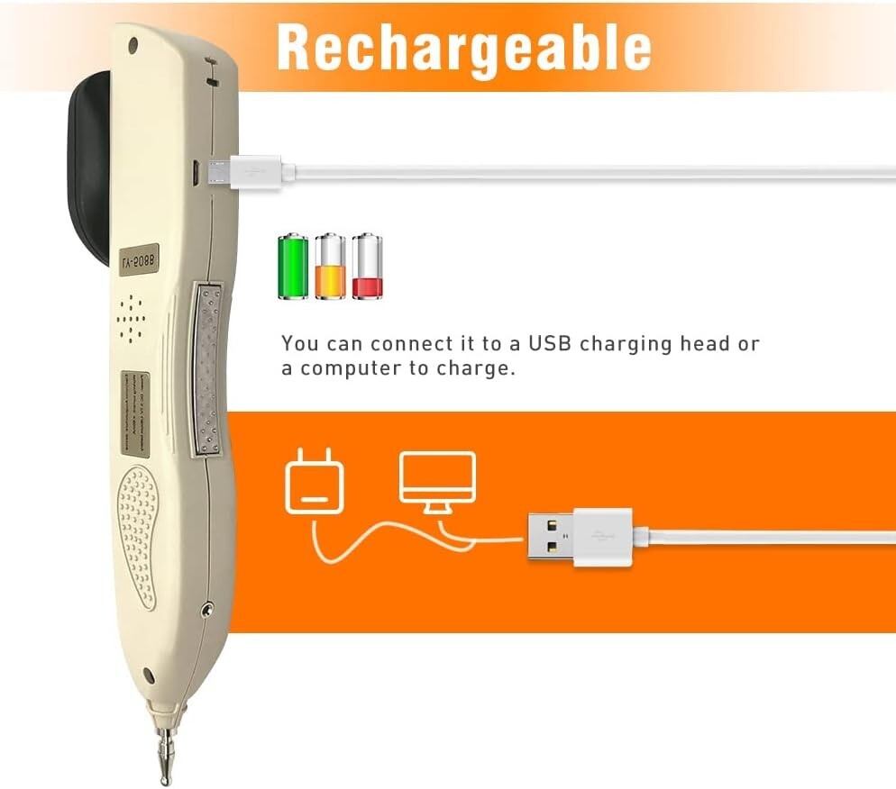 Electronic Acupuncture Pen: Painless Pain Management with 3 Adjustable Heads