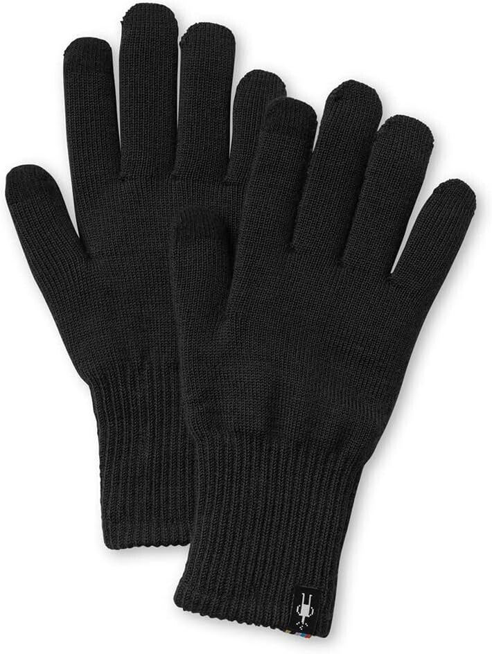 Warm and Versatile Men's Liner Gloves with Rib Knit Cuff - Machine Washable