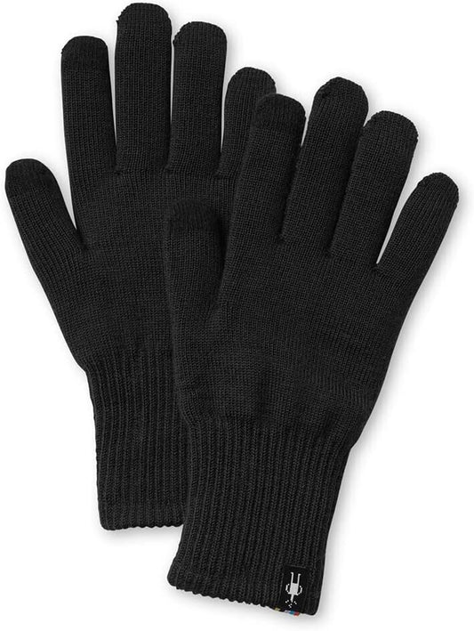 Warm and Versatile Men's Liner Gloves with Rib Knit Cuff - Machine Washable