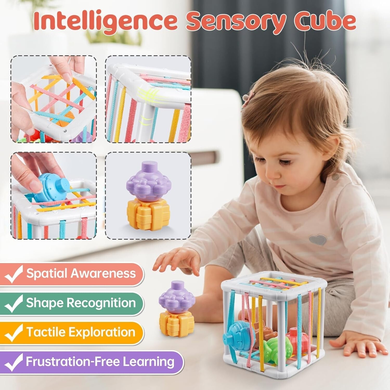 6-in-1 Montessori Baby Toy Set: Stacking, Sorting & Musical Fun for Infants