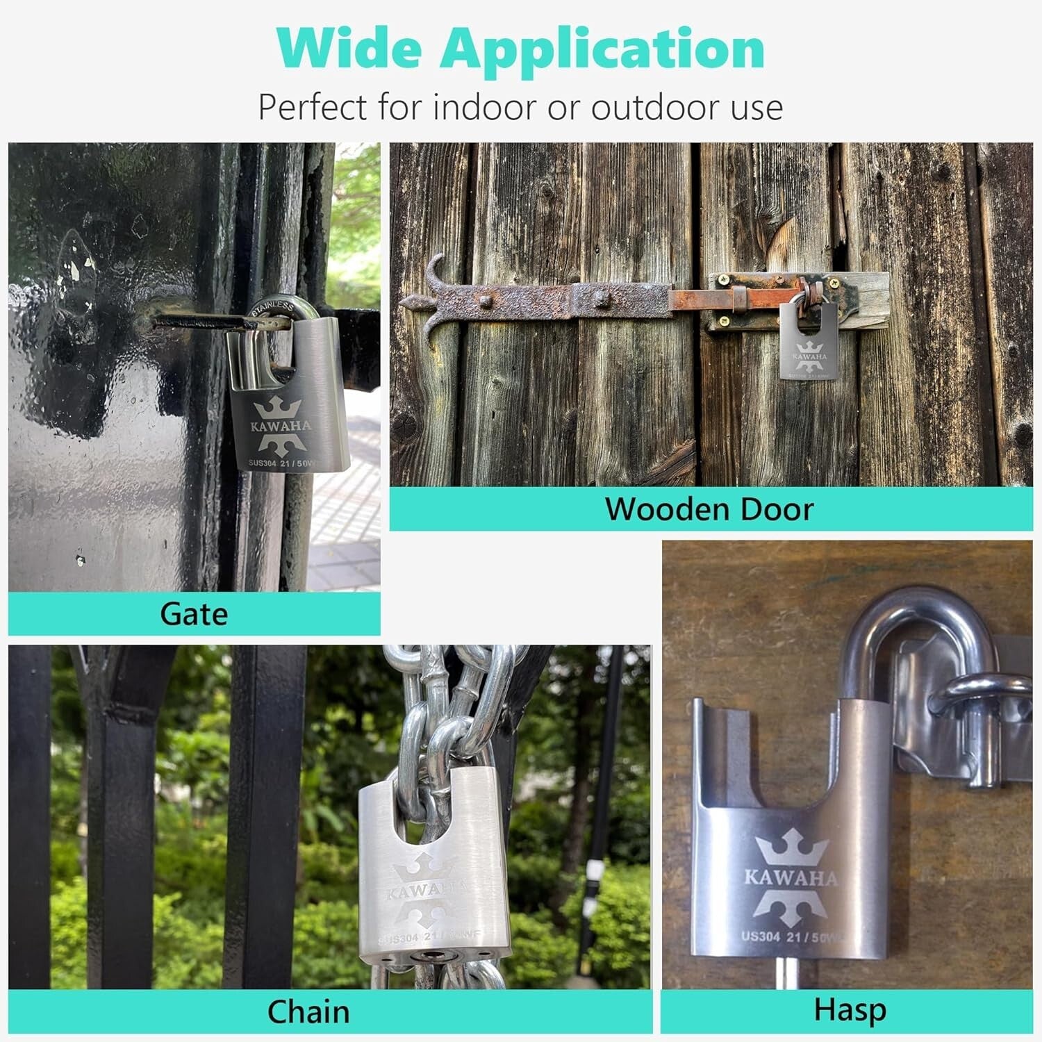 Weatherproof 50mm Heavy Duty Padlock Set - Keyed Alike for Ultimate Security