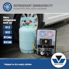 Load image into Gallery viewer, Blue Powder Coated Refrigerant Recovery Cylinder - 30 lb with 1/2" ACME Fittings