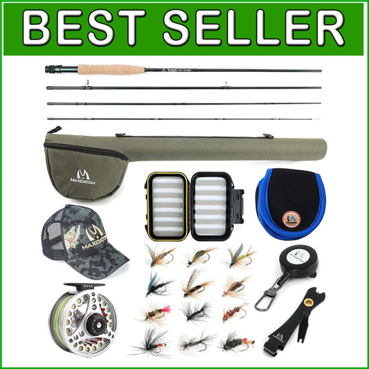Versatile Fly Fishing Starter Kit: 8'6" Graphite Rod, Reel & 12 Flies Included