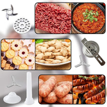 Load image into Gallery viewer, Compact 304 Stainless Steel Meat Grinder with Interchangeable Blades and Tube