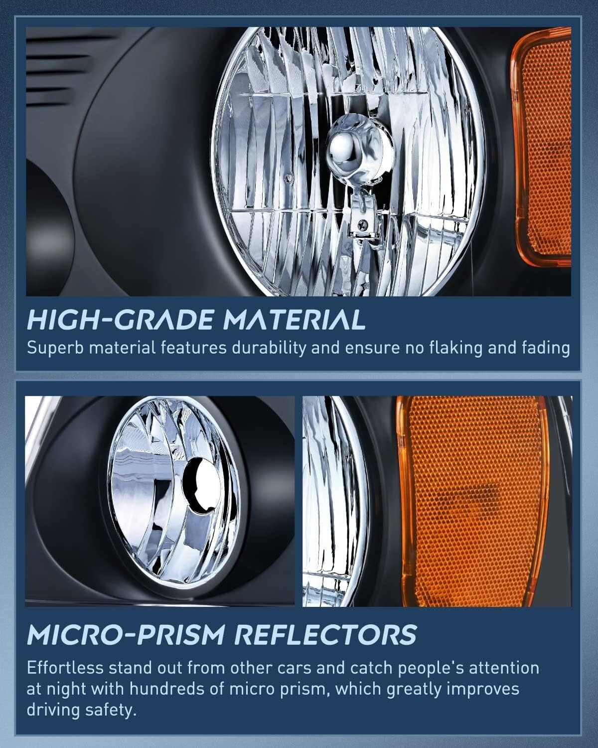 DOT Compliant 2004-2008 F150 Headlight Assembly - Easy Installation & Waterproof