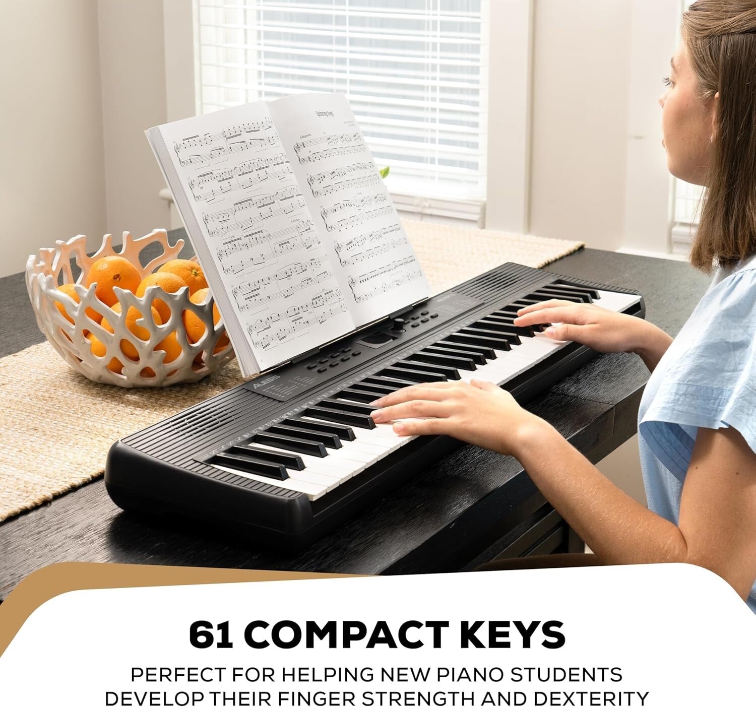 Portable 61-Key Melody MK4 Digital Piano with Built-in Speakers & Music Stand