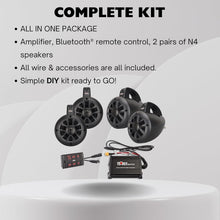 Load image into Gallery viewer, Compact Marine Stereo System with Remote, Ideal for Golf Carts and UTVs