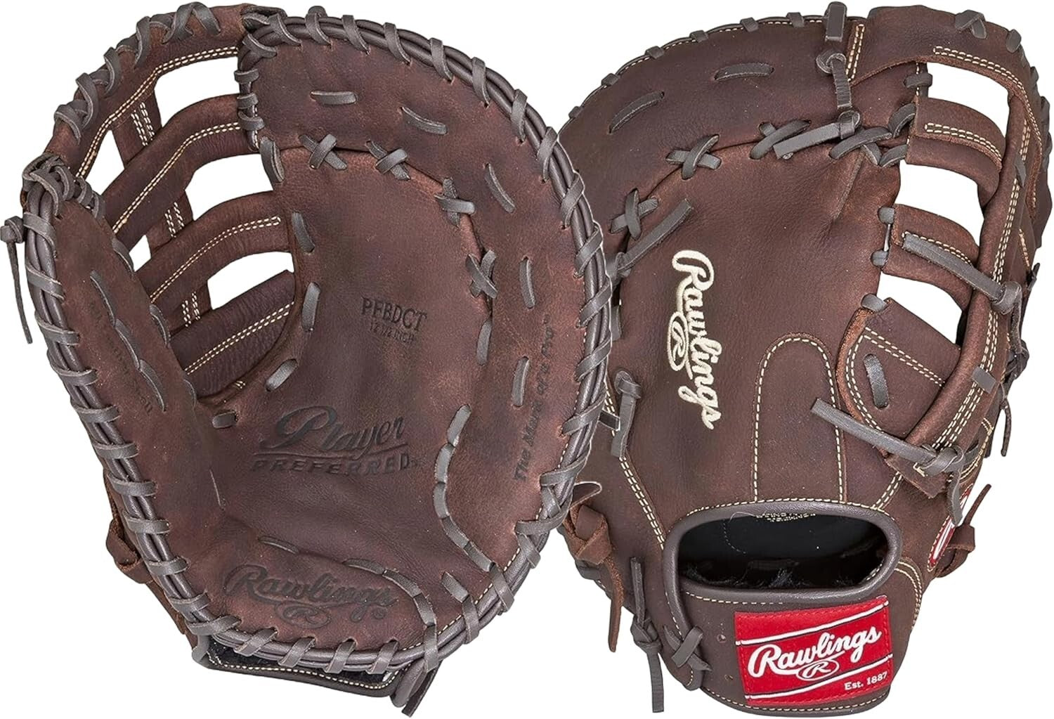 12.5" Adult Baseball/Softball Glove | Durable Full Grain Leather First Base Mitt