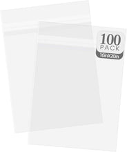 Load image into Gallery viewer, Protective Crystal Clear 16x20 Photo Sleeves with Adhesive Closure - 100 Count