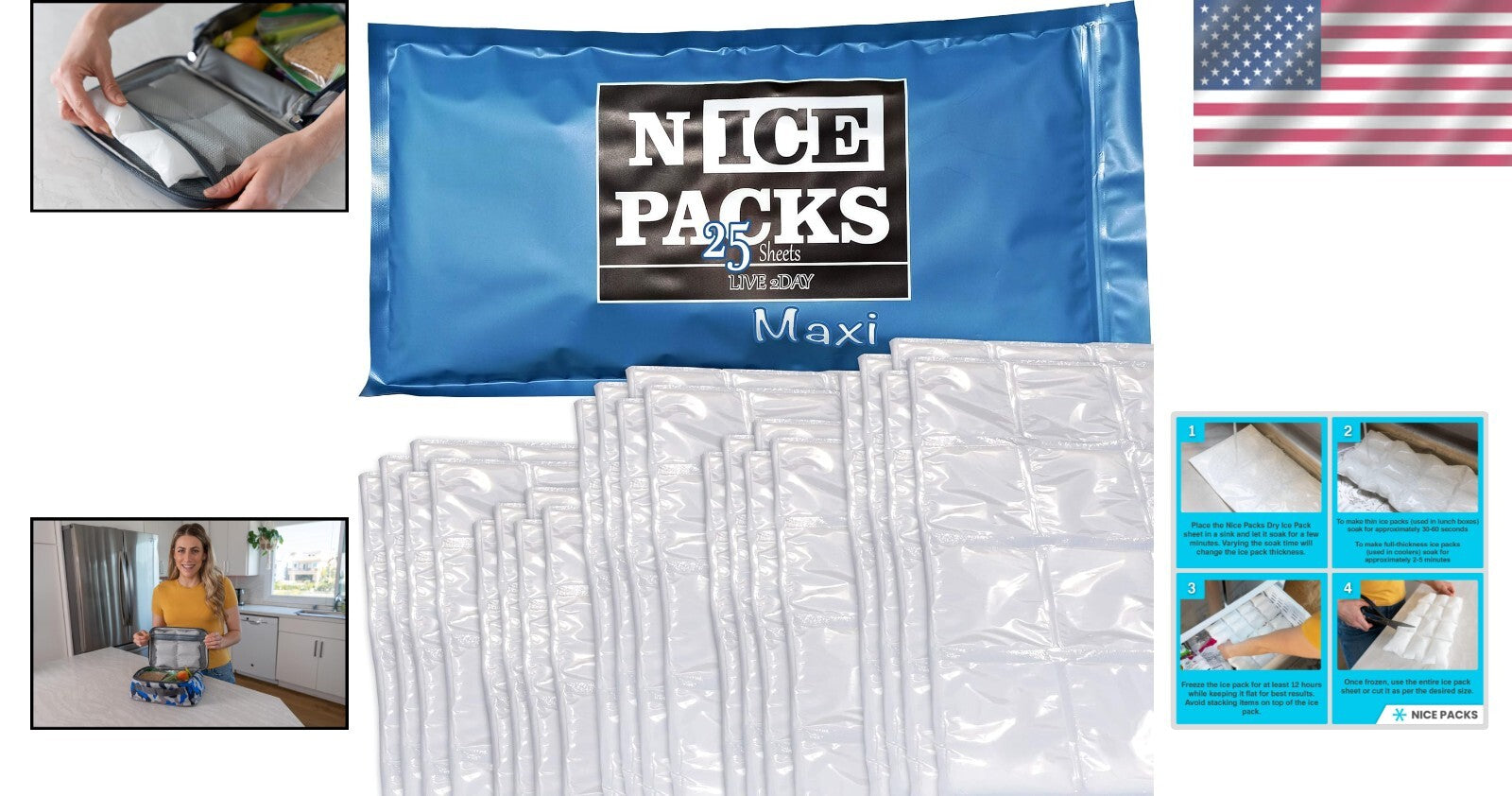 Customizable Freeze Packs: Reusable Dry Ice for Coolers and Shipping Frozen Food