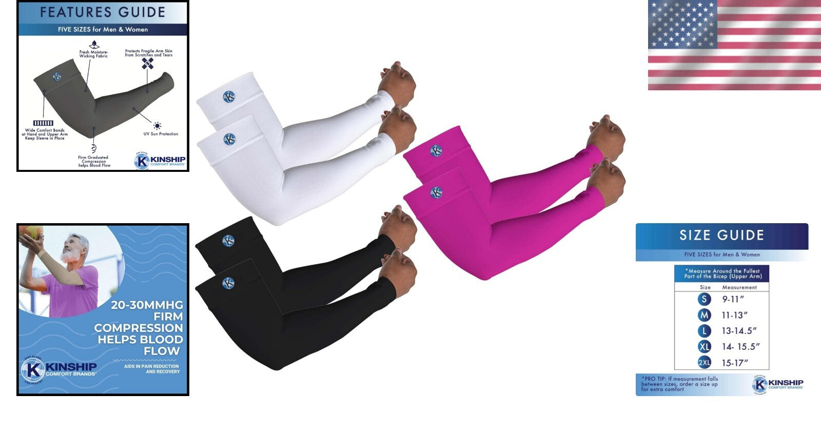 Moisture-Wicking Arm Sleeves for Men & Women | Ideal for Lymphedema Relief