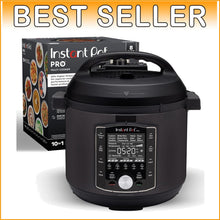 Load image into Gallery viewer, Instant Pro 8 QT Multi-Cooker - Black Stainless Steel with Safety Features