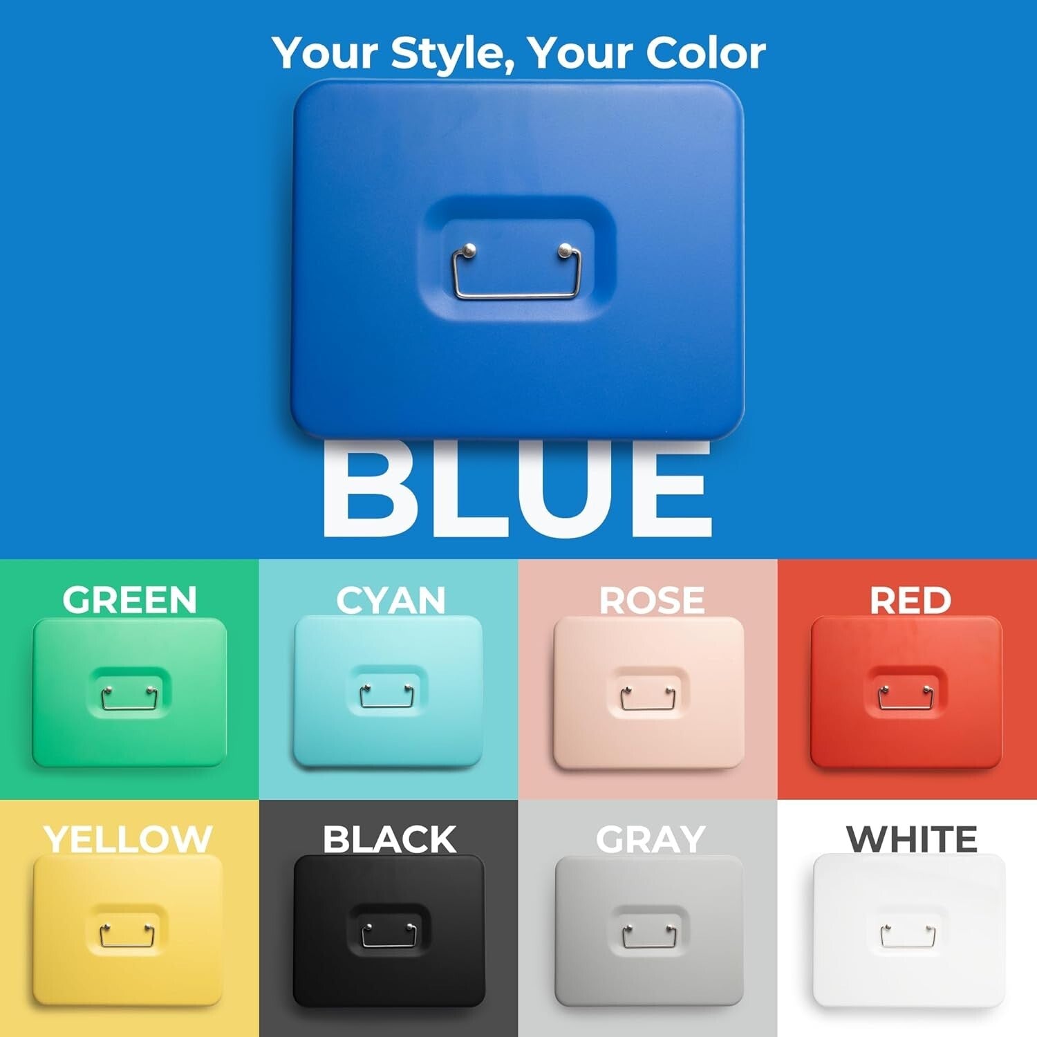 5-Compartment Cash Box with Heavy-Duty Lock - Ideal for Small Business Use