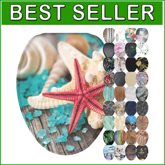 Elegant Elongated Toilet Seat - Soft Close Mechanism & Adjustable Hinges