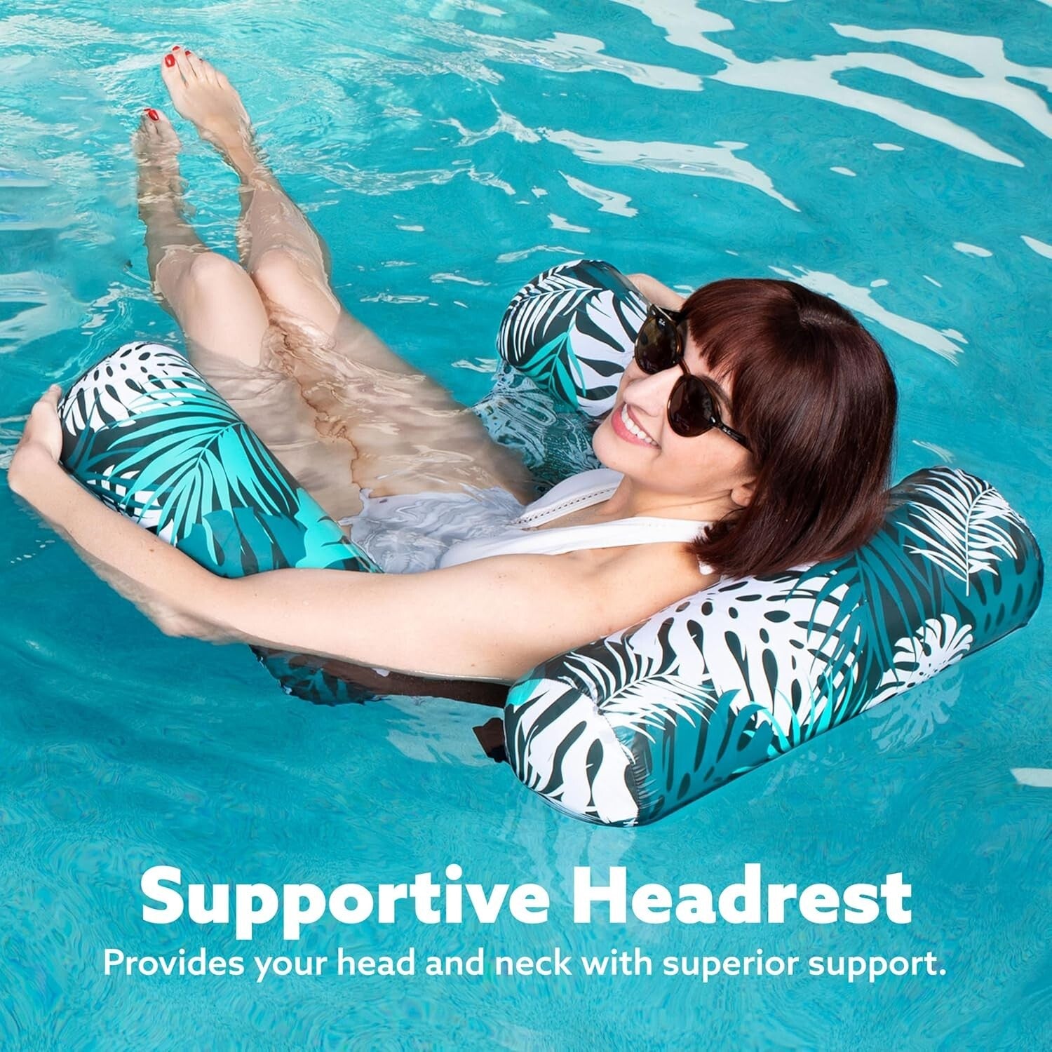 Tropical Themed Inflatable Pool Floats - Adjustable Lounge Chairs for Summer