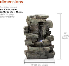 Load image into Gallery viewer, Decorative 4-Tier Tabletop Water Fountain with LED - Serene Ambiance Gift