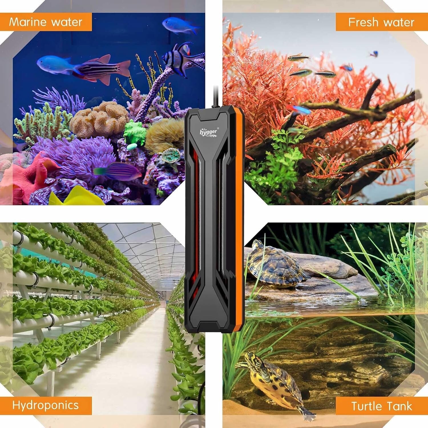 Smart Aquarium Heater with LED Controller - Prevents Overheating & Fish Burns