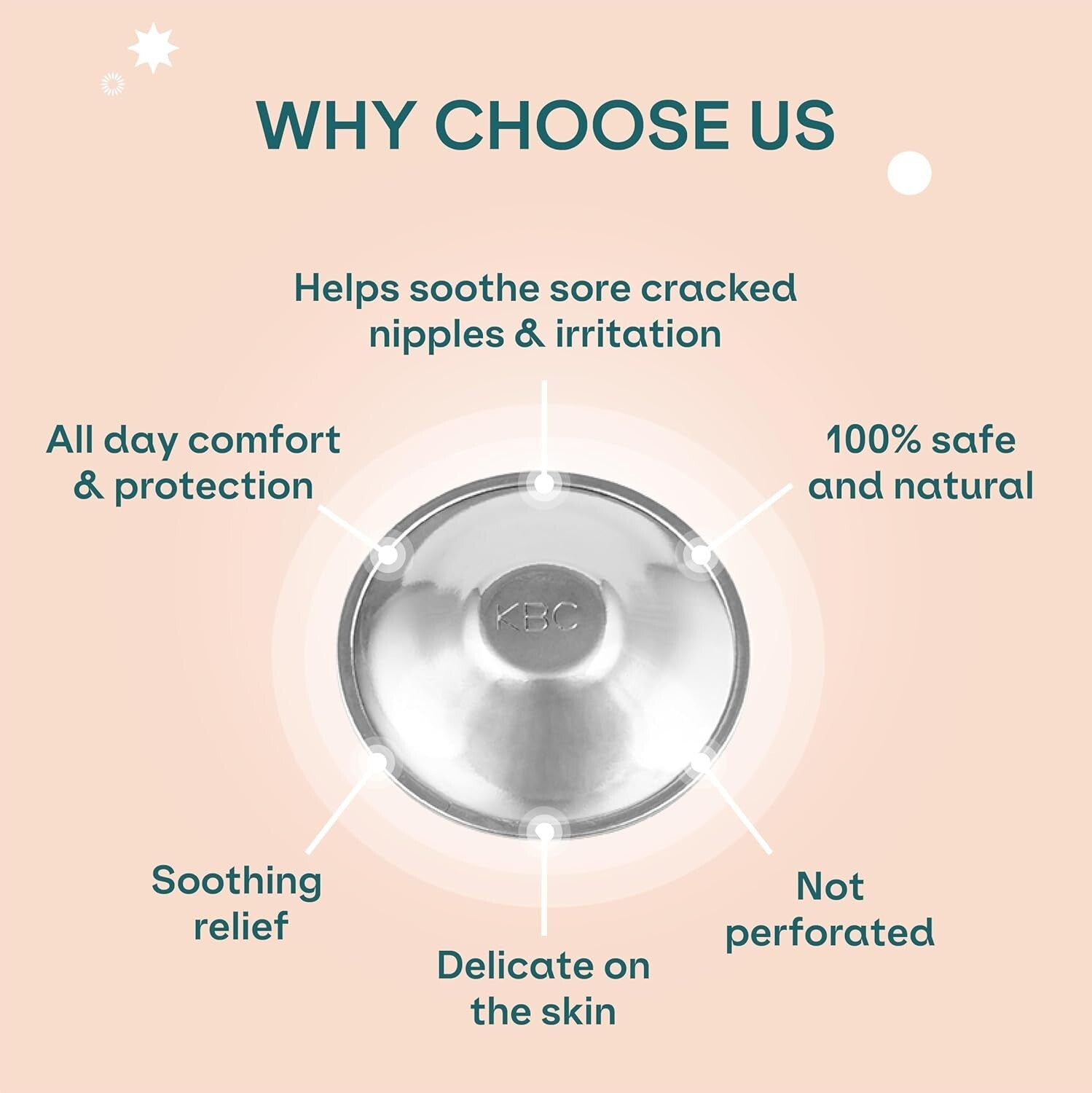 Maxi Silver Nipple Shields for Nursing - Soothe and Protect Cracked Nipples