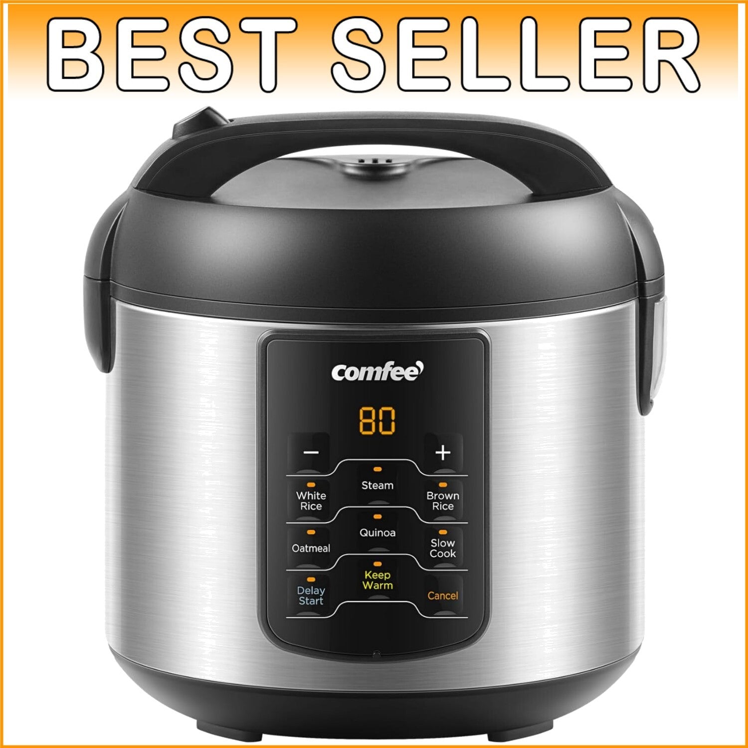 Effortless Cooking with 6-in-1 Rice Cooker - 8 Cups Cooked Capacity, Non-Stick