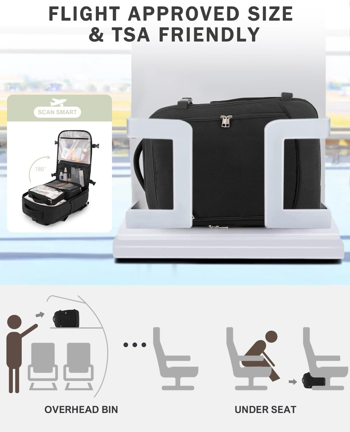 Ergonomic Travel Backpack with Packing Cubes - 40L Waterproof Adventure Bag