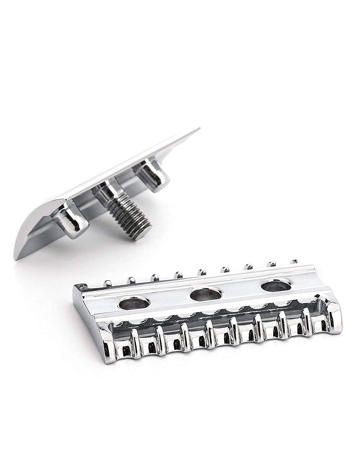 Barbershop Quality Double Edge Razor with Classic Open Comb for Everyday Use