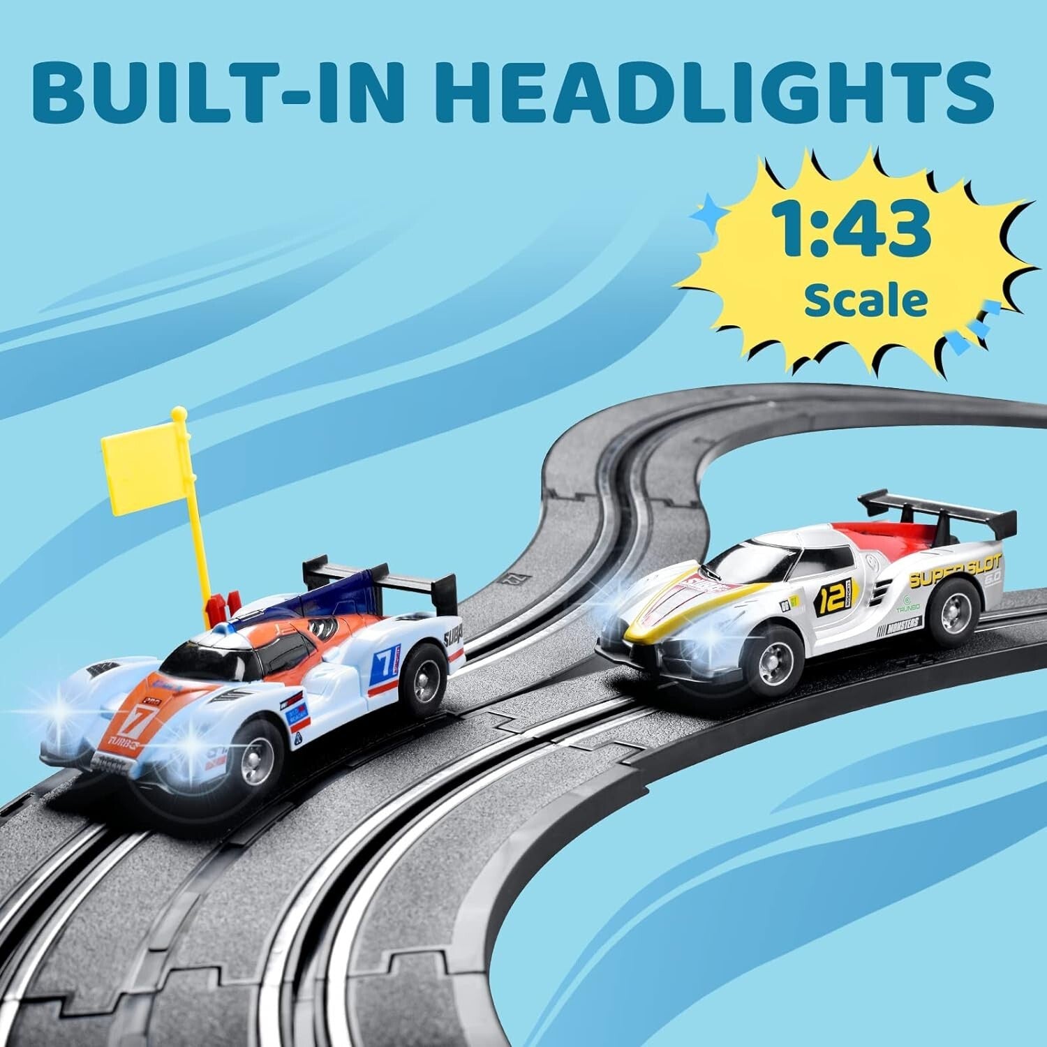 Exciting Electric Racing Track Set with Slot Cars for Boys - Great Family Fun!