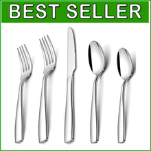 Load image into Gallery viewer, Heavy Weight Silverware Set for 12 - Elegant Dining Utensils for All Occasions