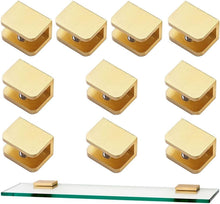 Load image into Gallery viewer, Elegant Pack of 10 Brass Glass Clips for 10-12mm Glass - Effortless Installation