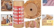 Load image into Gallery viewer, 15''x400' Honeycomb Wrap with 30 Fragile Labels - Ideal for Shipping &amp; Gifts