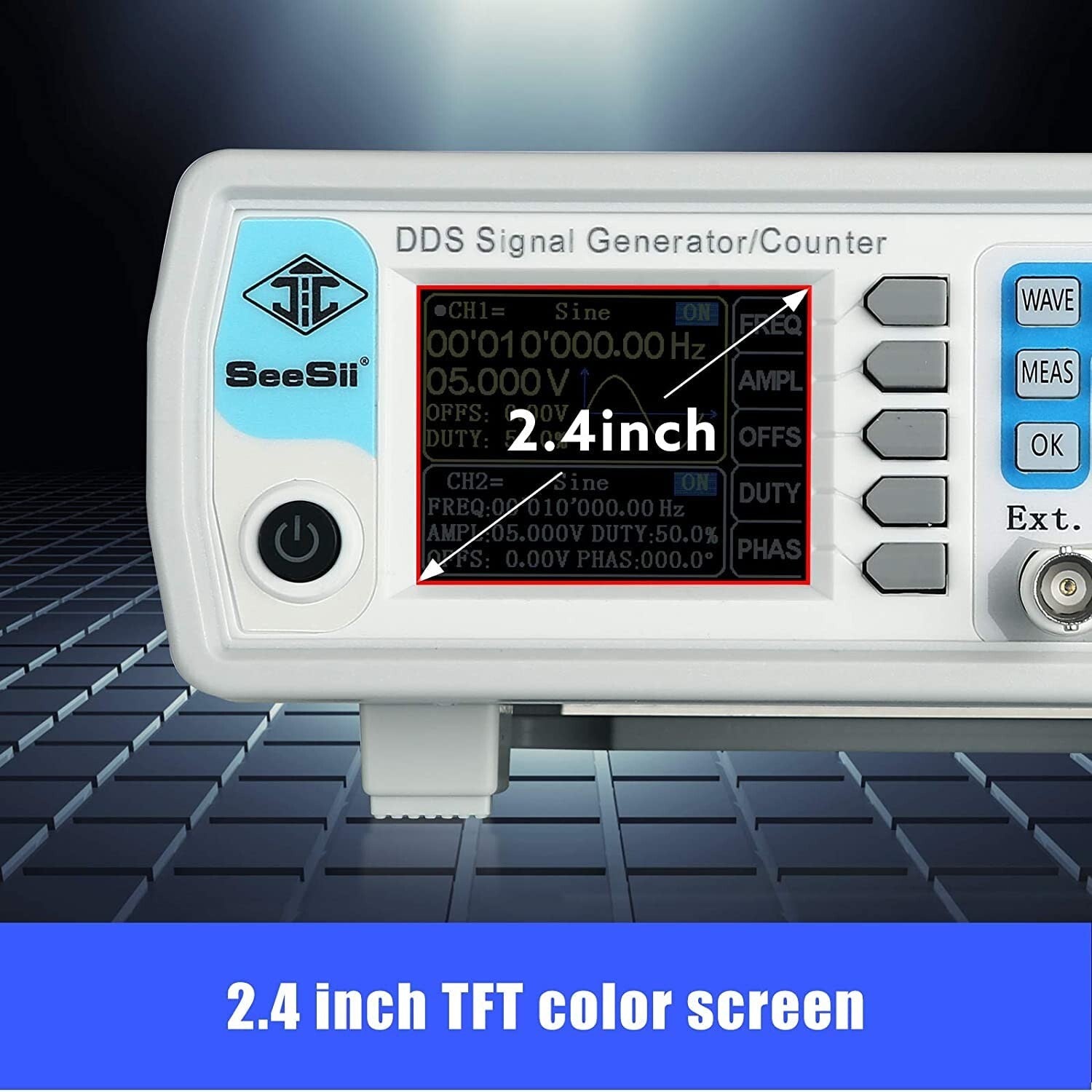 Lightweight 15MHz DDS Signal Generator and Frequency Meter for Electronics Test