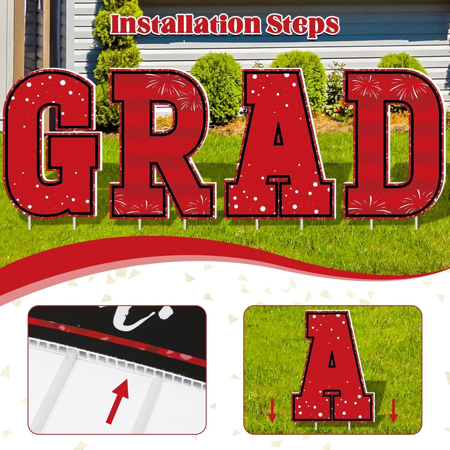 Extra Large Waterproof Graduation Yard Signs - 20 PCS for Inspiring Celebrations
