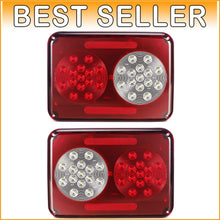 Load image into Gallery viewer, Universal Waterproof LED Trailer Lights - Stop &amp; Backup Lights for RVs &amp; Trucks
