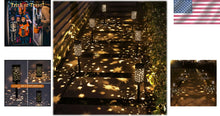 Load image into Gallery viewer, Elegant Solar Garden Lanterns – Art Deco Pathway Lights for Outdoor Decor